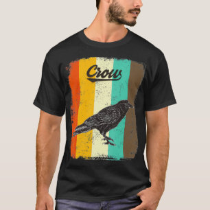 T-shirt Black Crow Retro les années 70 Vintage Oiseau Love