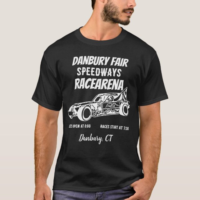 T-shirt Black Danbury Fair Racearena Speedway 1-Side Tee! (Devant)