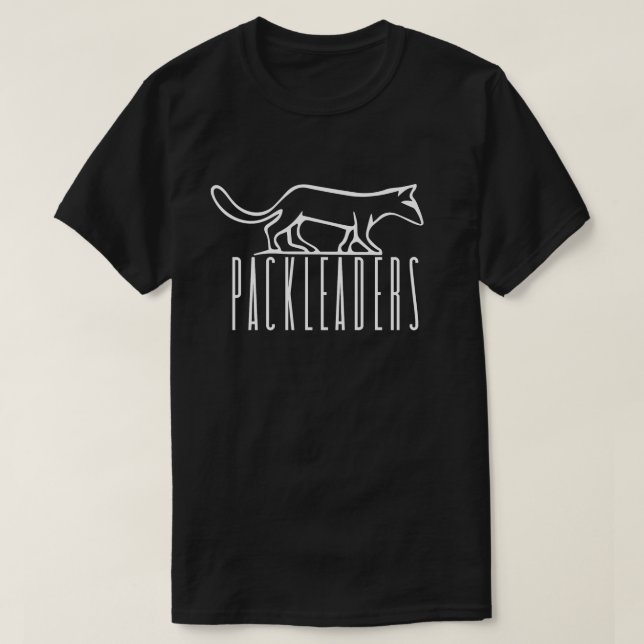 T-shirt *Black* de pièce en t de logo de PackLeader des (Design devant)