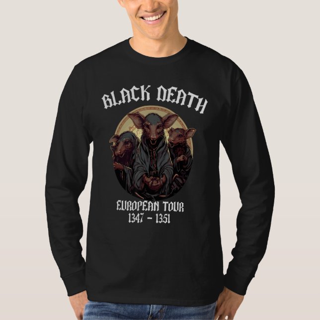 T-shirt Black Death European Tour Plague Doctor (Devant)