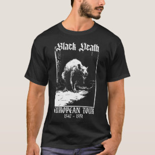 T-shirt Black Death European Tour Plague Rat Médiéval Son