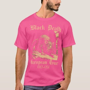 T-shirt Black Death European Tour Retro Plagues Doctor Art
