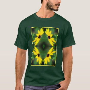 T-shirt Black Eyed Susan Daisy Flower Abstrait