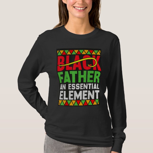 T-shirt Black Father The Essential Element Father s Day  D (Devant)