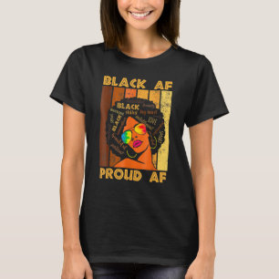 T-shirt Black Fier Af Mois De L'Histoire Africaine Bhm Mel