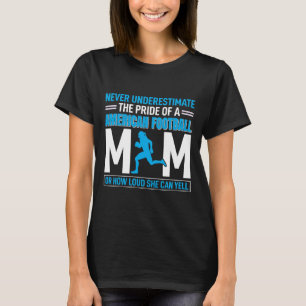 T-shirt Black Fier American Football Maman Chemise