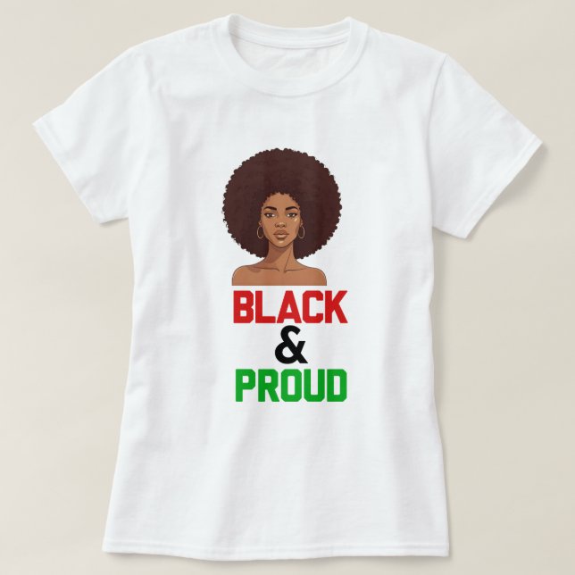 T-shirt Black & Fiers pour femmes (Design devant)