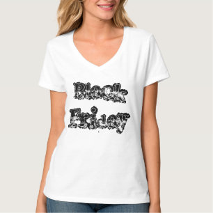 T-shirt Black Friday Ladies 3/4 Sleeve Raglan Blanc/Noir