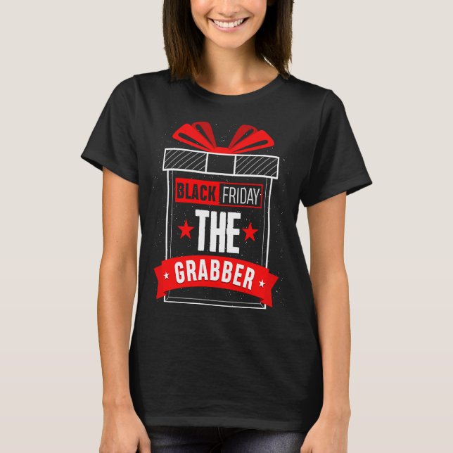 T-shirt Black Friday Shopping Team The Grabber Matching Co (Devant)