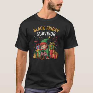 T-shirt Black Friday Survivor – Funny Christmas Shopper