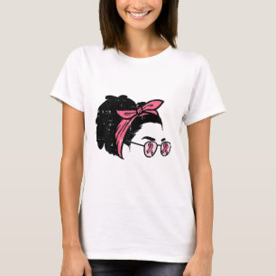 T-shirt Black Girl Breast Cancer Sensibilisation Survivant