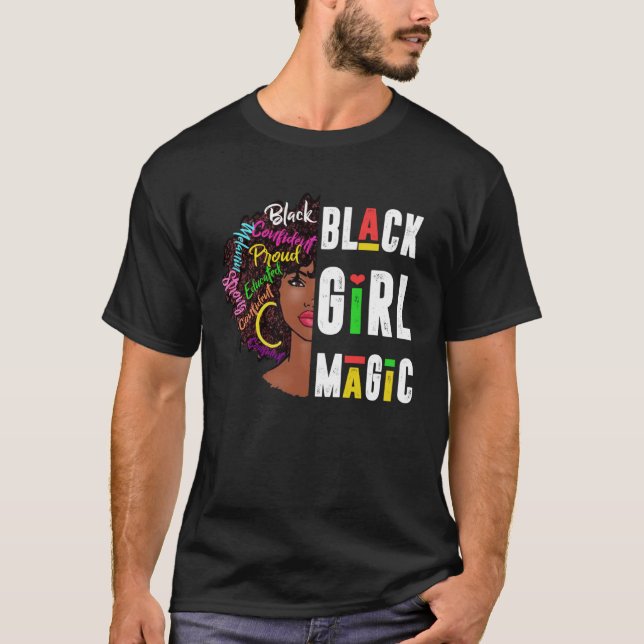 T-shirt Black Girl Magic Black History Mois Panthers (Devant)