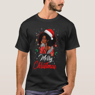 T-shirt Black Girl Magic Joyeux Noël Afro-Américaine