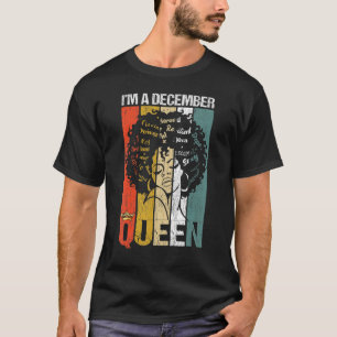 T-shirt Black Girl Née en décembre Anniversaire African Am