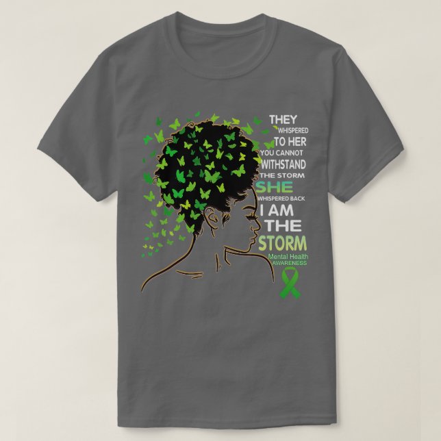 T-shirt Black Girl Sensibilisation Guerrier de santé menta (Design devant)