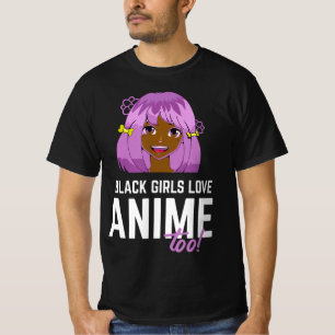 T-shirt Black Girls Aime Anime Too African American