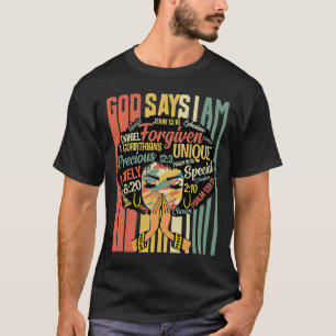 T-shirt Black Girls God Dit Que Je Suis Noir Histoire Mois