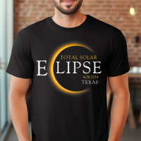 Black & Gold 2024 Texas Total Solar Eclipse