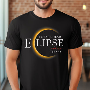 T-shirt Black & Gold 2024 Texas Total Solar Eclipse