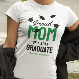 T-shirt Black Green Fier Maman 2025 Diplômé