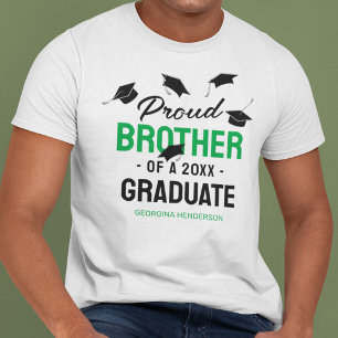 T-shirt Black Green Fiers Brother 2025 Diplômé