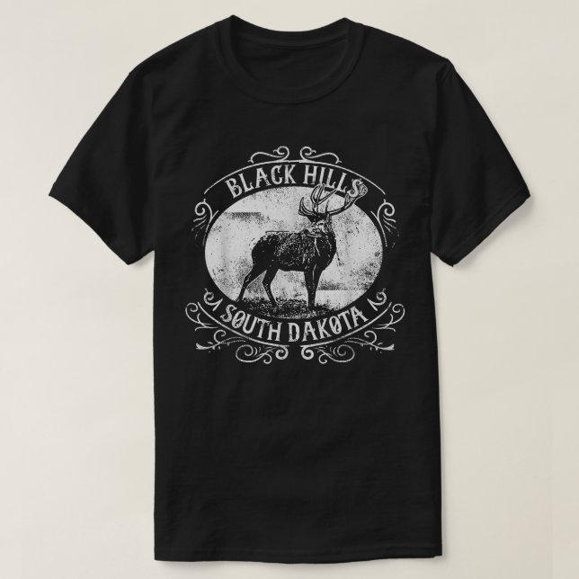 T-shirt Black Hills South Dakota Deer (Design devant)