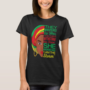 T-shirt Black Histoire Mois Chemise Africaine Femme Afro J
