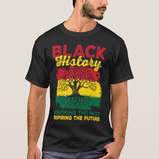 T-shirt Black History Honoring Past Inspiring Future Melan (Devant)