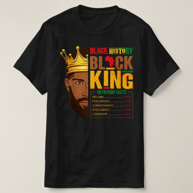 T-shirt Black History King (Design devant)