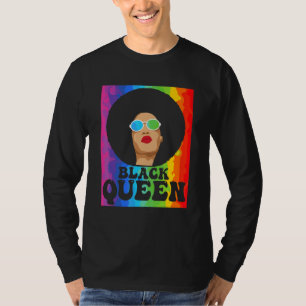 T-shirt Black History Mois Black Queen Black Pride Afro W