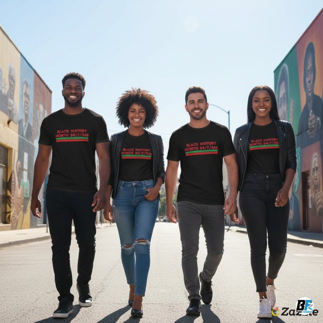 T-shirt Black History Month 24/7/365 | African American P (Créateur téléchargé)