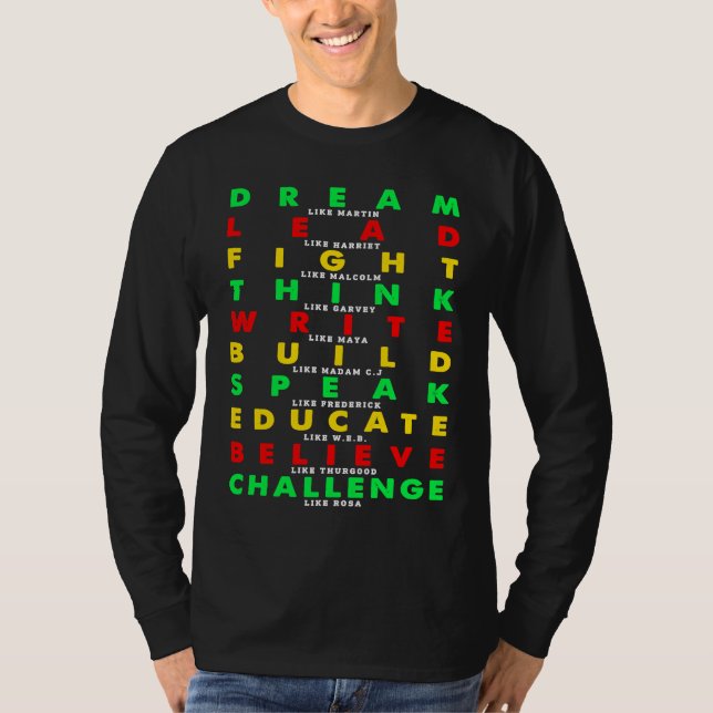 T-shirt Black History Month African American History Celeb (Devant)