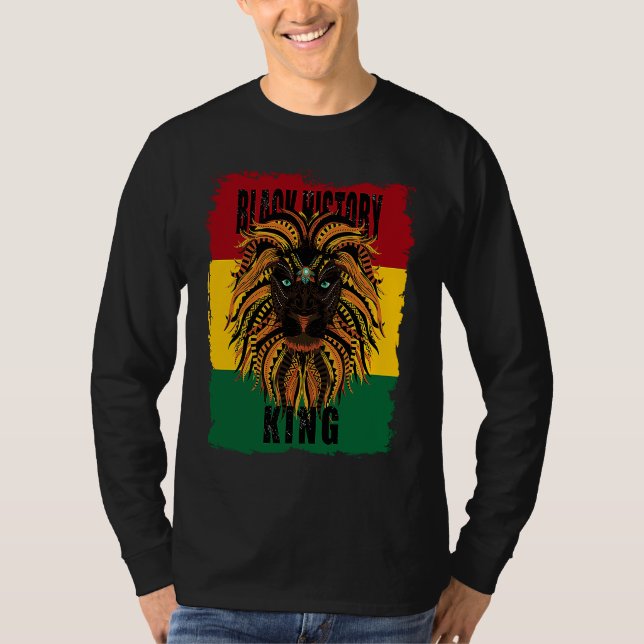 T-shirt Black History Month African Lion Black History Roo (Devant)