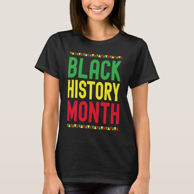 T-shirt Black History Month Afro African Pride Celebration (Devant)