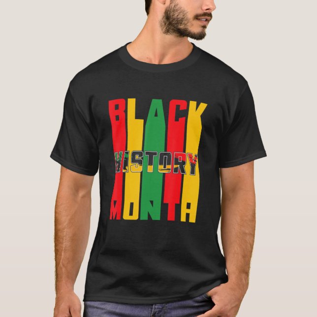T-shirt Black History Month BLM Melanin Pride Pan African  (Devant)