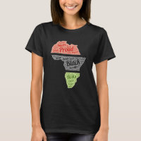 Black History Month Celebration African Map Fist T