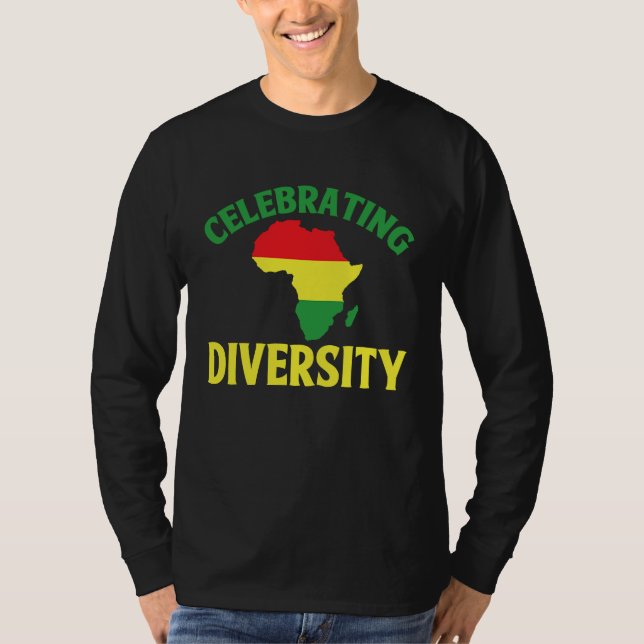 T-shirt Black History Month Decorations Celebrating Divers (Devant)