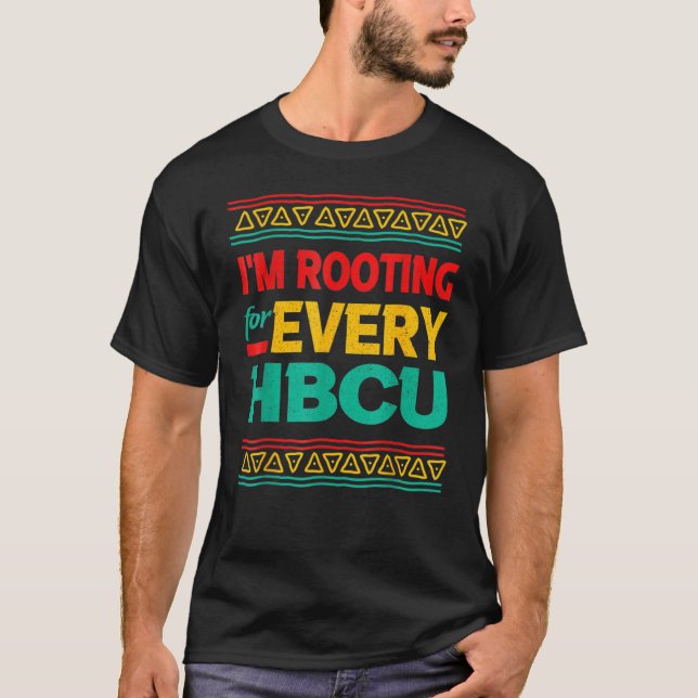 T-shirt Black History Month I'm Rooting For Every HBCU (Devant)