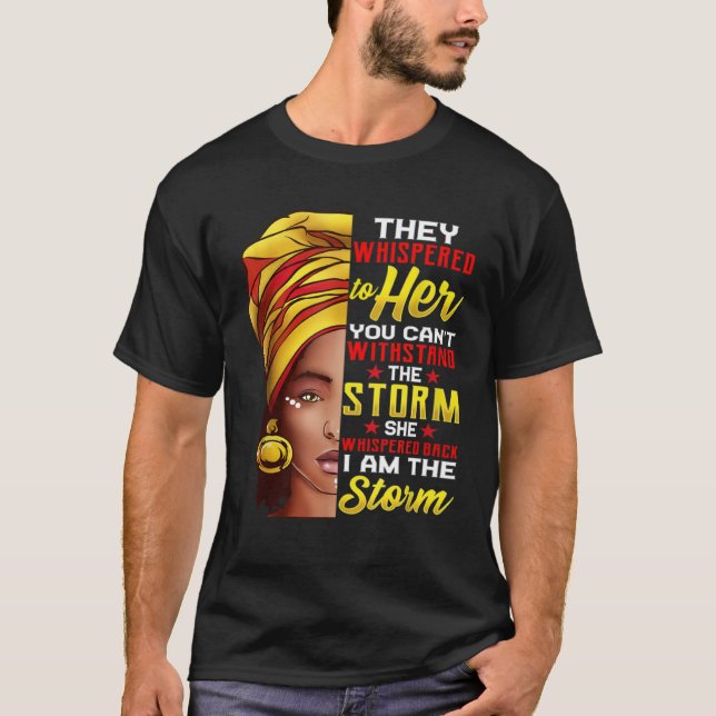 T-shirt Black History Month Melanin African Woman Afro I'm (Devant)