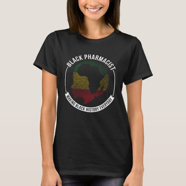 T-shirt Black History Month Pharmacist Flag African Americ (Devant)