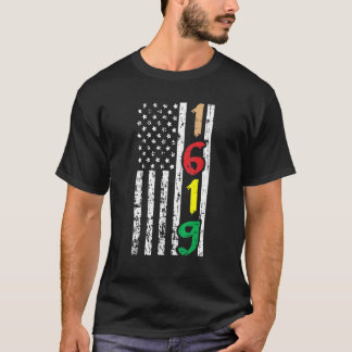 T-shirt Black History Usa Drapeau 1619 Cool Africain-Améri