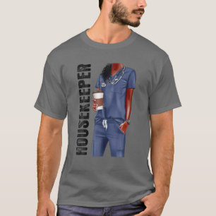 T-shirt Black Housekeeper Afro Love Melanin Afrique Amériq