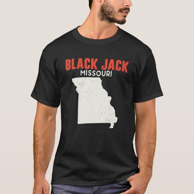 T-shirt Black Jack Missouri USA State America Travel Misso (Devant)
