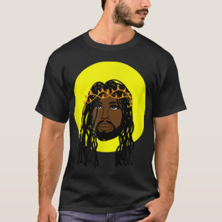 T-shirt Black Jesus Locs African American Religion