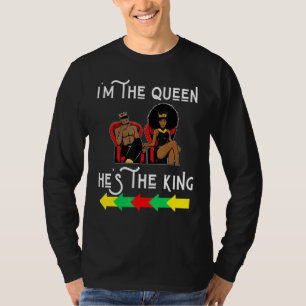 T-shirt Black King Queen mari femme petit ami ami