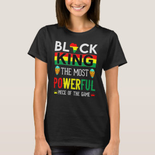 T-shirt Black King The Most Powerful Piece in the Game Men