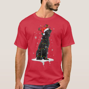 T-shirt Black Lab Labrador Christmas Tree Light Pyjama Chi