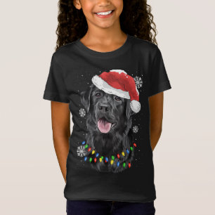 T-Shirt Black Lab Labrador Christmas Tree Light Pyjama Chi