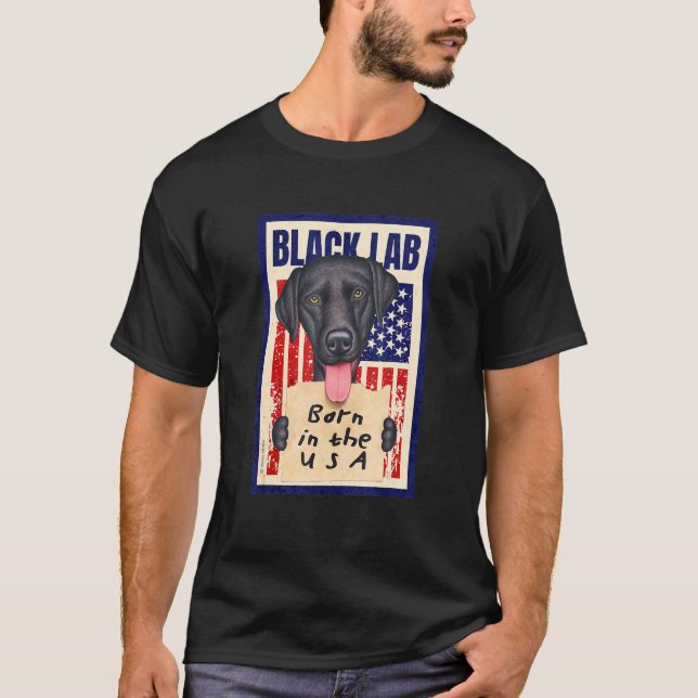 T-shirt Black Lab Usa (Devant)