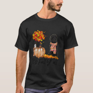 T-shirt Black Labradoodé C'est Automne Y tout Citrouille A